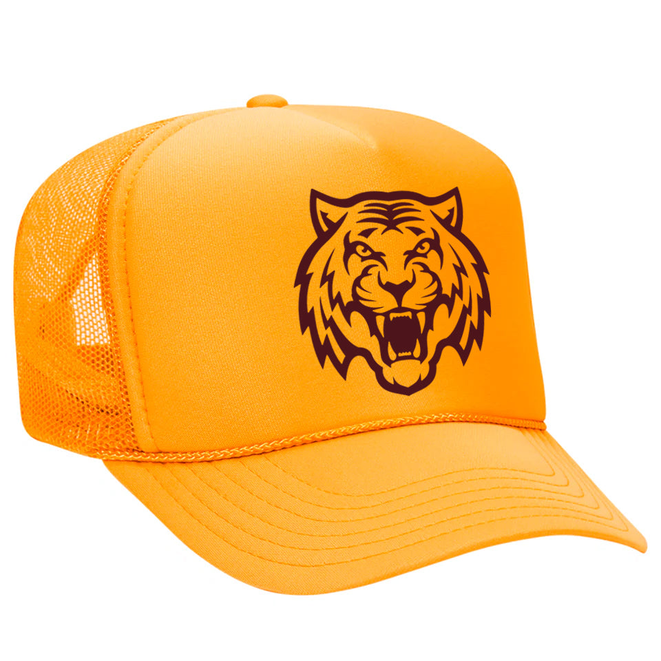Gold DSHS Tiger Head Foam Trucker